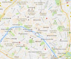пазл Карта в Париже